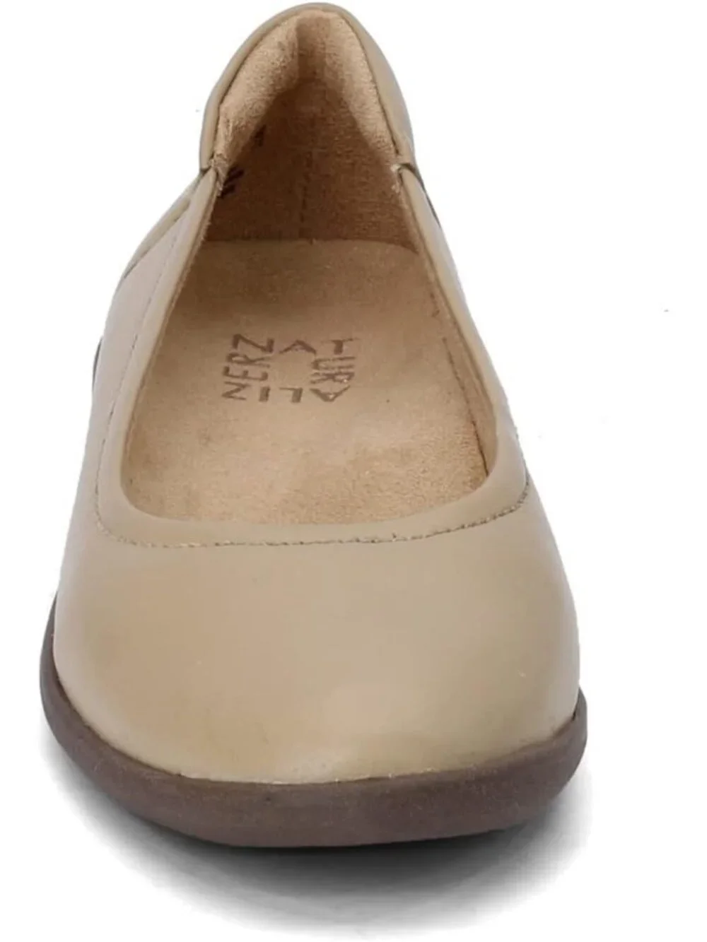 Women's Flexy Ballet Flat in Nude, Size 7 Wide - Padded Comfort & Slip-On Design